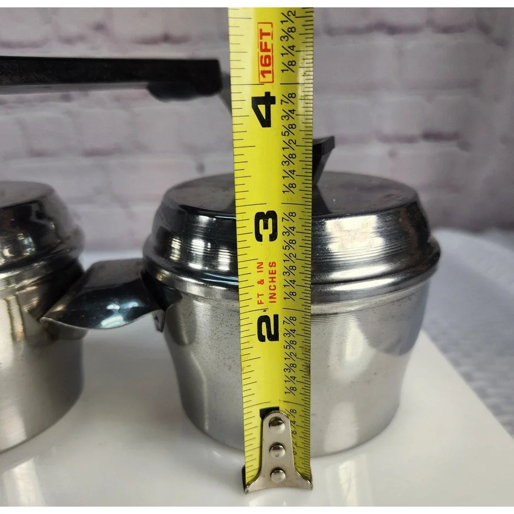 Yerbera / Azucarena Double Relish / Cream & Sugar Stainless Bakelite Handle Knob